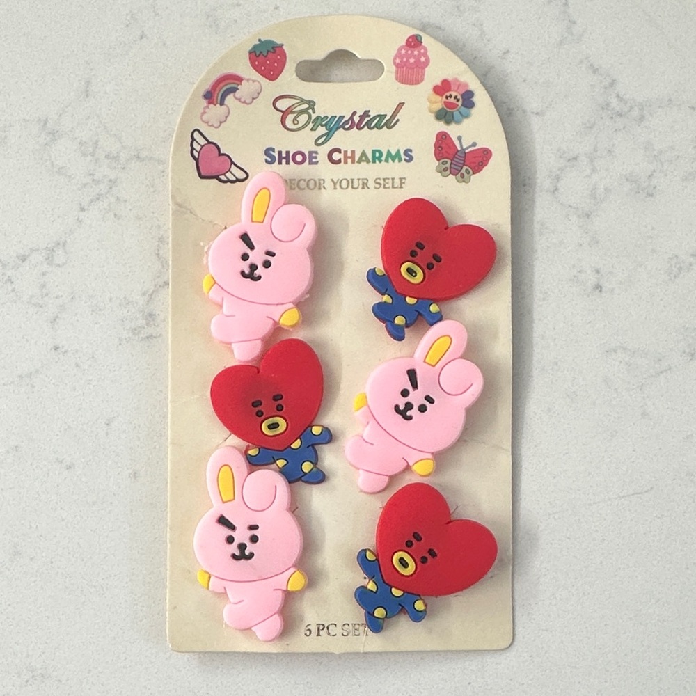 Pink and Red Shoe Charms